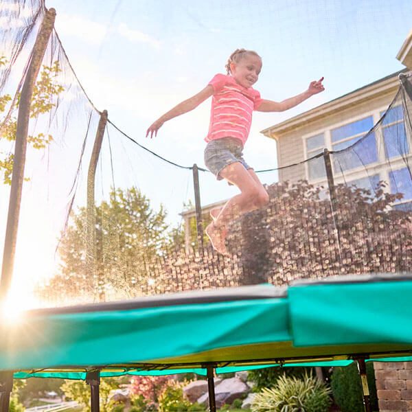 15 x 9 Rectangle Trampoline with girl jumping