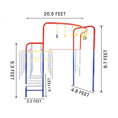 ActivPlay Hanging Bridge and Hanging Jungle Line Accessory Modules ( SJG207) Dimensions