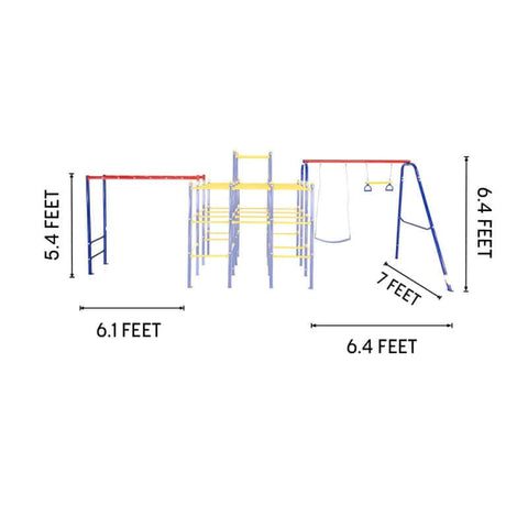 ActivPlay Swing Set & Monkey Bars Accessory Modules SJG204 Dimensional Illustration