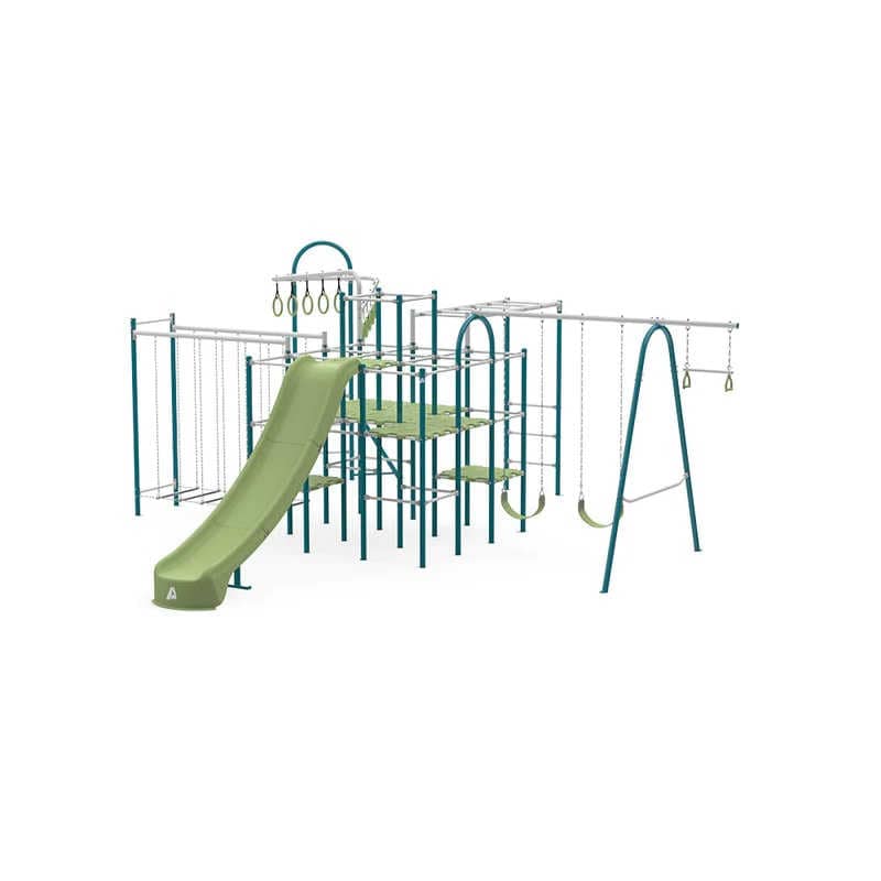 ActivPlay Jungle Gym with slide, swing set , monkey bars, jungle line & platforms