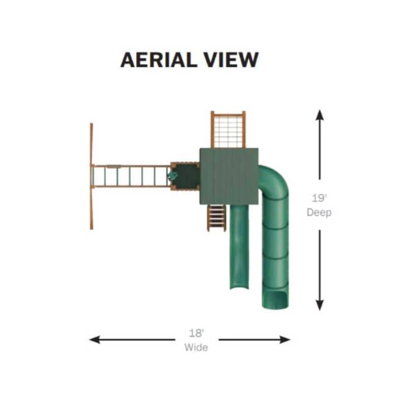 Base Camp 55 Lookout Vinyl Playset Dimensions