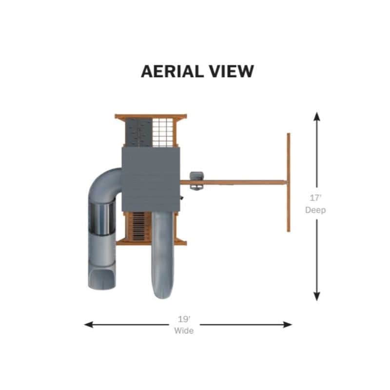 Climber 55 Deluxe Vinyl Swing Set Aerial View