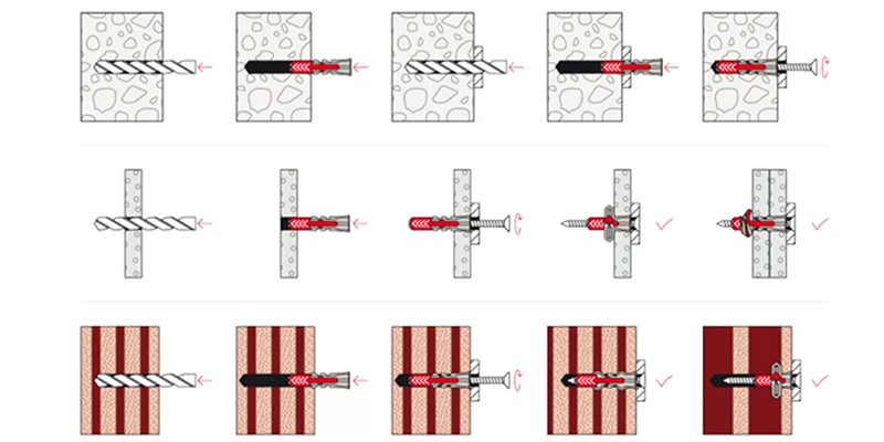 Fischer 10 × 80 Expansion Plugs Assembly Instructions