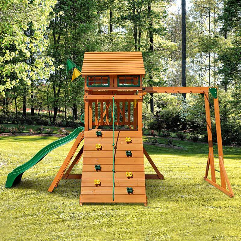 Outing with Monkey Bars Swing Set