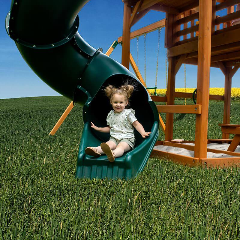 Gorilla Playset Treasure Trove II Swing Set Tube Slide