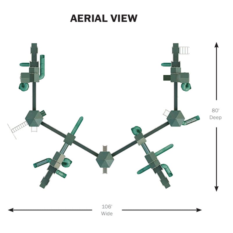 Mighty Adventure Commercial Playground Equipment Dimensions