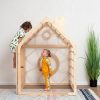 wooden_climbing_playhouse_front_view_two_girls_playing