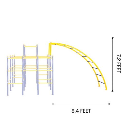 ActivPlayArchedLadderClimberAccessoryModuleSJG205Dimensions