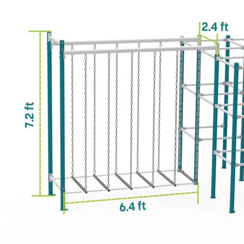 ActivPlayBaseCampPlaygroundHangingBridgeAccessoryAPJG1003Dimension