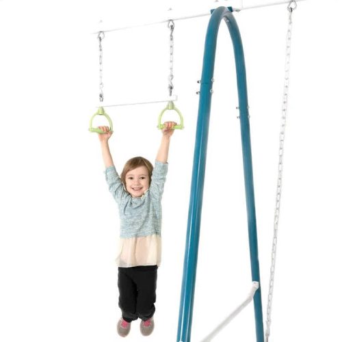 ActivPlayBaseCampPlaygroundModularJungleGymKitwithgirlhangingontrapeezbar 1 min