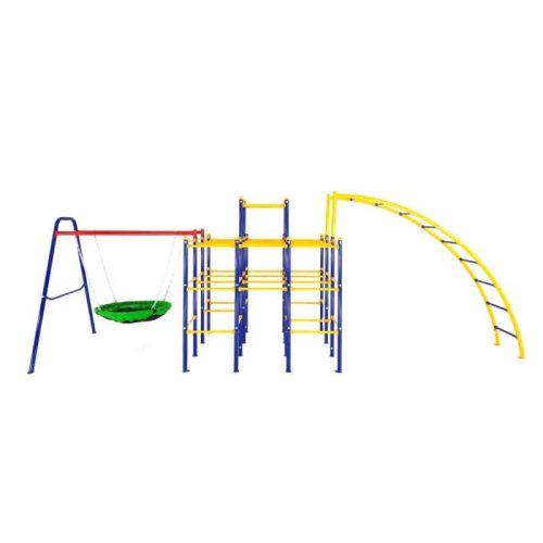 ActivPlayModularJungleGym SaucerSwing ArchedLadderClimberKit APJGC2 1 min