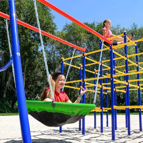 ActivPlaySaucerSwingandArchedLadderClimberAccessoryModulesSJG206withgirlsplayingonit