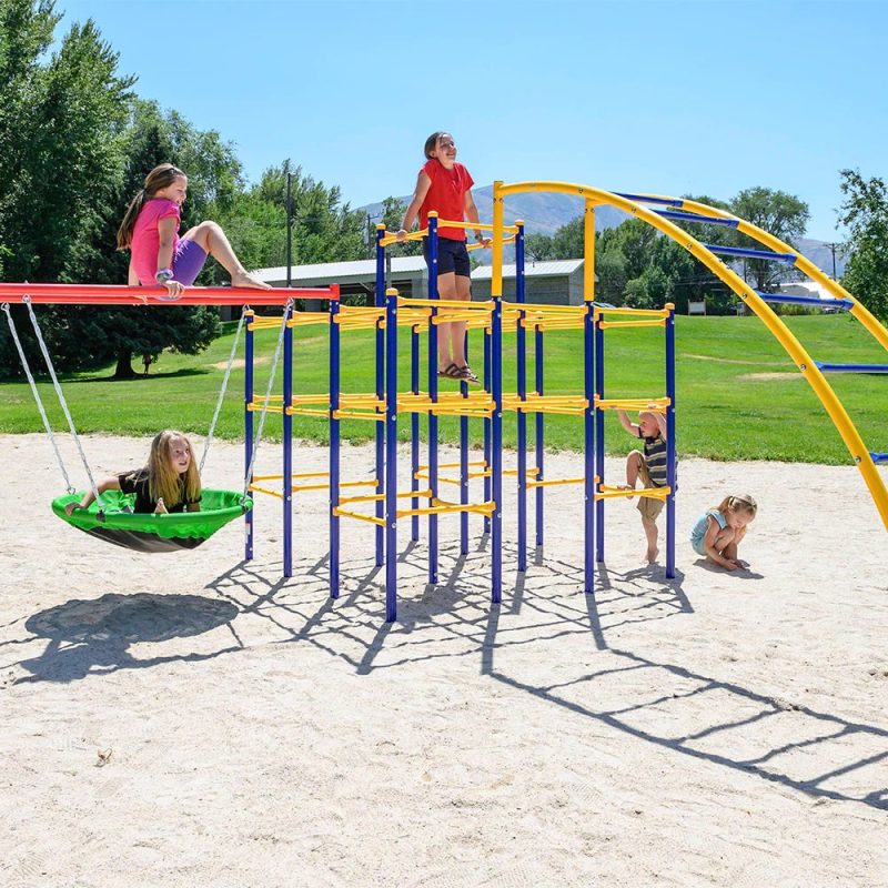 ActivPlaySaucerSwingandArchedLadderClimberAccessoryModulesSJG206withkidsplayingonit