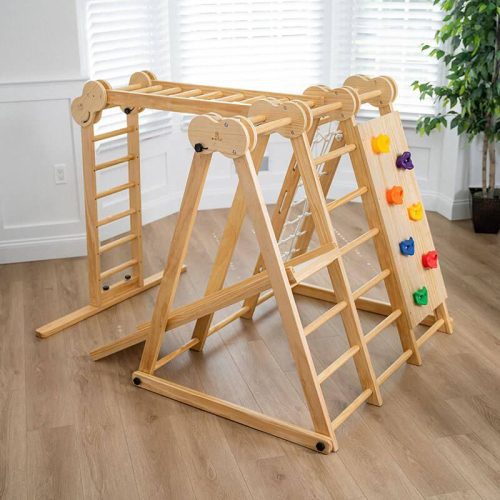 Avenlur Chestnut - 8-in-1 Indoor Jungle Gym Front Right Side View