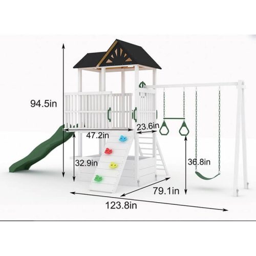 AvenlurCraftsman ModernBackyardOutdoorSwingSetDimensions