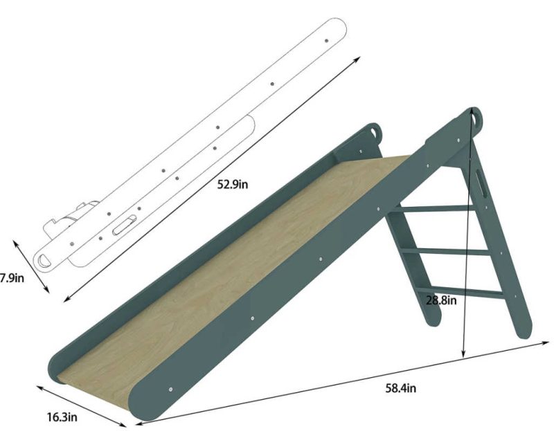 AvenlurHollandFoldingWoodenSlideDimensions 1 min