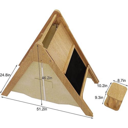 AvenlurOak WoodLearningTentandClimberwithDeskandChairDimensions