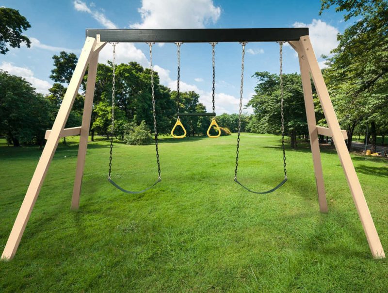 CONGOSwingCentral3PositionSwingSet SandandGreen 1 min