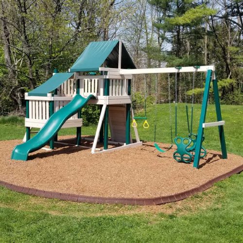 Congo Monkey Kids Outdoor Playset #2 in green and sand