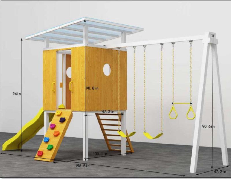 Forest ModernBackyardOutdoorSwingSetDimensions min