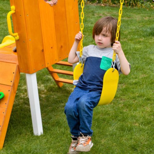 ForestSmall OutdoorToddlerSwingsetwithkidsswinging min