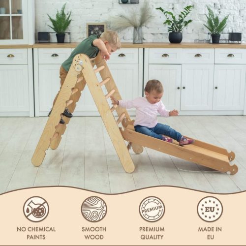 Goodevas2in1MontessoriClimbingSetTriangleLadder SlideBoardRamp Beige fa7c5614 8b9e 46c0 88e5 583ab1709bb4