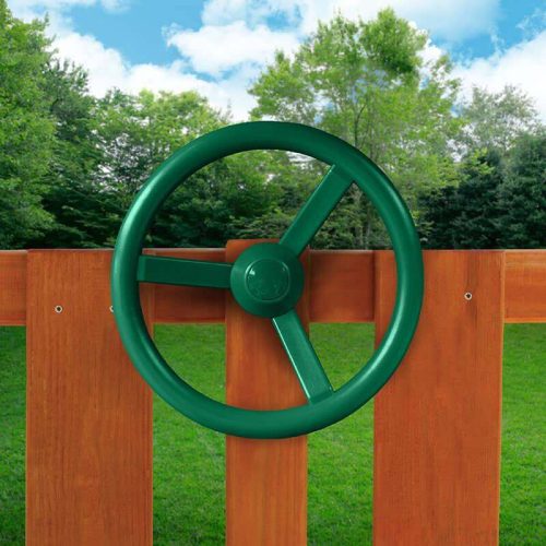 GorillaPlaysetsChateauTowerOutdoorPlaysetFrontViewStirringWheel