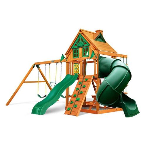 GorillaPlaysetsMountaineerSwingSetTreehouseCornerView