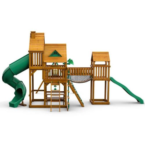 GorillaPlaysetsTreasureTroveIStandardWoodRoofLeftSideView