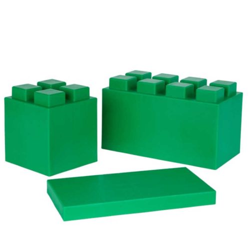 Green Jumbo Colored Interlocking Block by Everblock