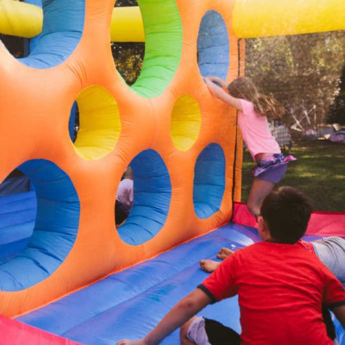 Jump nDodgeballSportsGame InflatableBounceHouse Inside 1 min