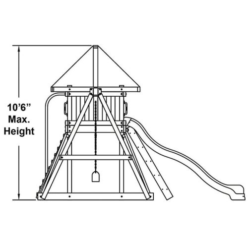 KIdwiseCongoMonkeyPlaySystem 1withSwingBeamSideViewDiagram