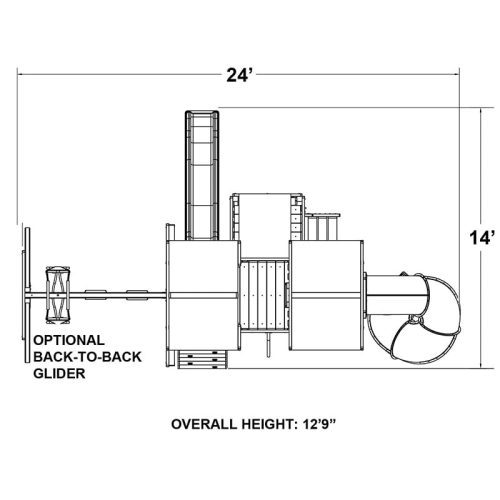 KIdwiseCongoMonkeyPlaySystem 4TopViewDimensions