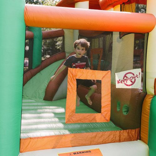 Kid Wise Clubhouse Climber Bounce House Interior Side View