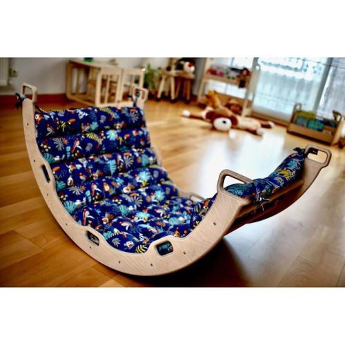 Kidodido Climbing Arch Rocker With Pillow And Ramp Jungle Pillow Inside The House