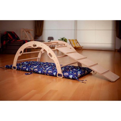 Kidodido Climbing Arch Rocker With Pillow And Ramp With Jungle Pillow