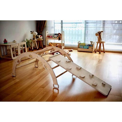 Kidodido Climbing Arch Rocker With Pillow And Rockwall Without Pillow