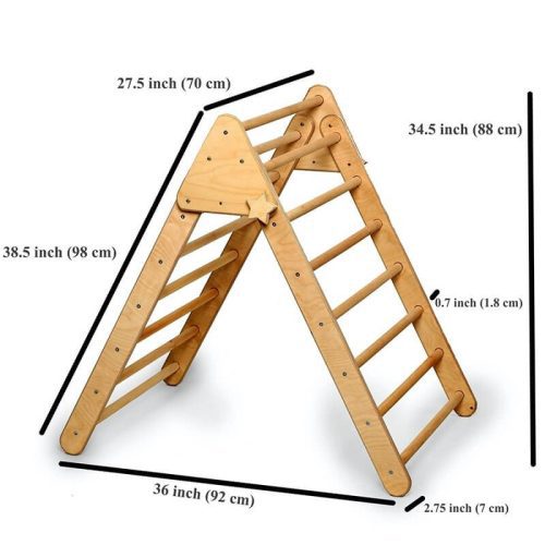 KidodidoClimbingTriangleWithTentCover Mat RampCornerViewUnfoldedClimbingTriangleDimensions