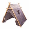 Kidodido Gray Stars Play Tent and Play Mat Front Side View Facing Left Without Play Mat