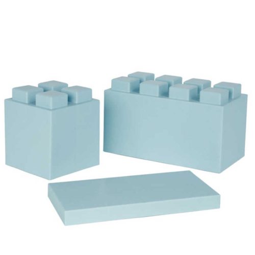 Light Blue Colored Jumbo Interlocking Blocks by Everblock