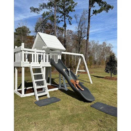 ModernMonkeyOutdoorPlaysetPackage 1WhiteGreySlidingKid