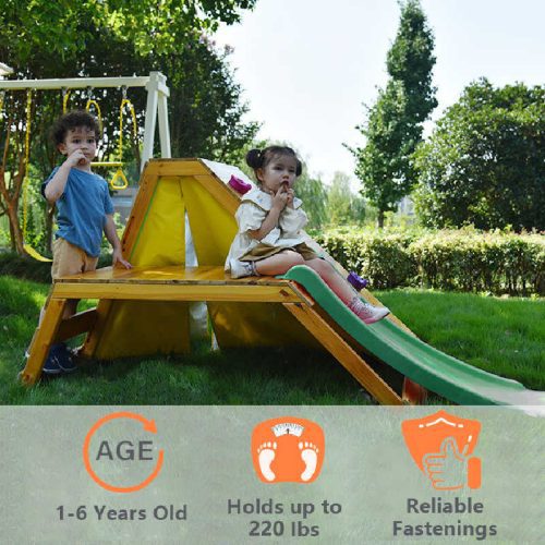 Palm 5 in 1OutdoorandIndoorPlaygroundPlaysetwithkids min