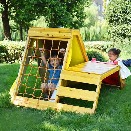 Palm 5 in 1OutdoorandIndoorPlaygroundPlaysetwithkidsplaying min