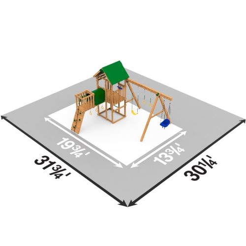 Playstar Plateau Silver Outdoor Playset Dimensions