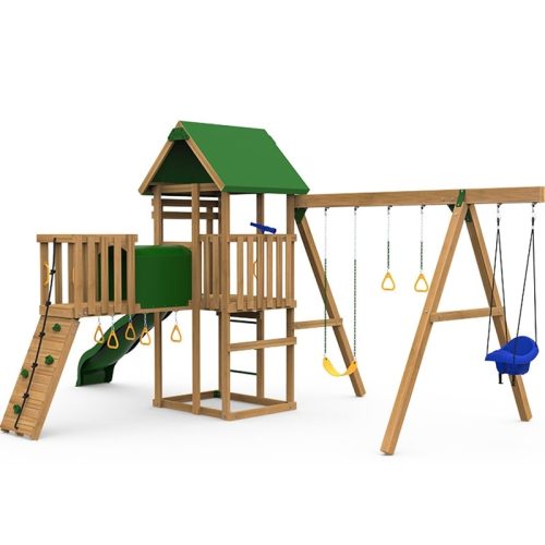 Playstar Plateau Silver Outdoor Playset Rear View