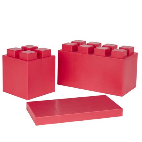 Red Jumbo Colored Interlocking Blocks by Everblock