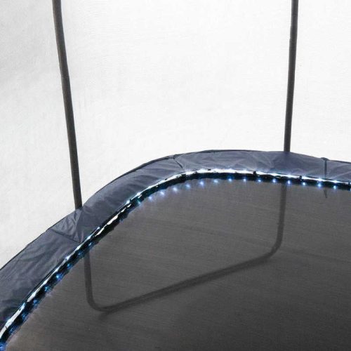 SkywalkerTrampoline13 SquareTrampolinewithLEDLightedSpringPad Navy SWTCS13NLR LEDlightingonPad