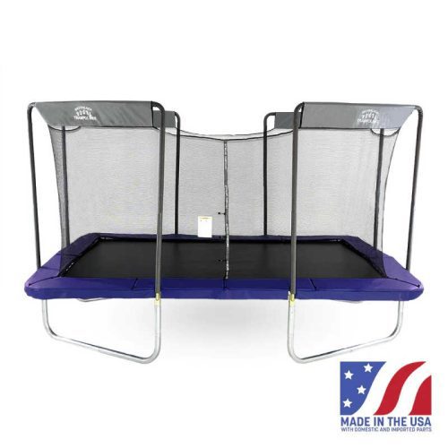 SkywalkerTrampolineUSAMade17 x10 RectangleOlympic SizedPremiumTrampolinewithEnclosure LMG SPTRC1710inBlue