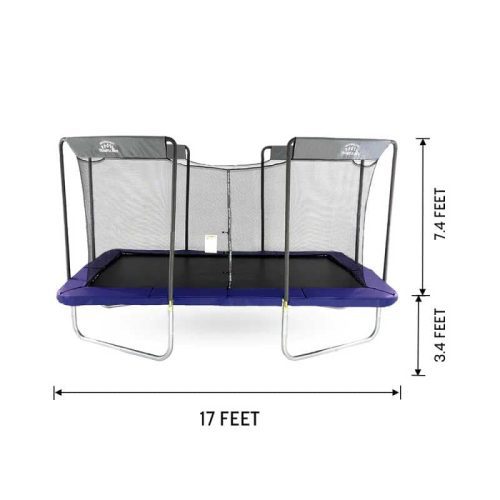 SkywalkerTrampolines17 x10 RectangleOlympic SizedPremiumTrampolinewithEnclosure LMG SPTRC1710 Dimensions