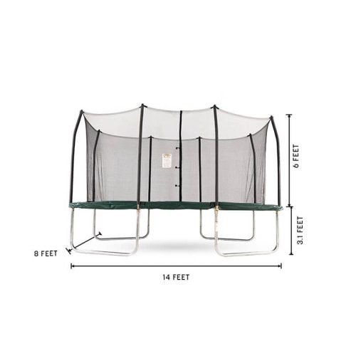 SkywalkerTrampolinesGreen14 x8 RectangleTrampolineDimensions